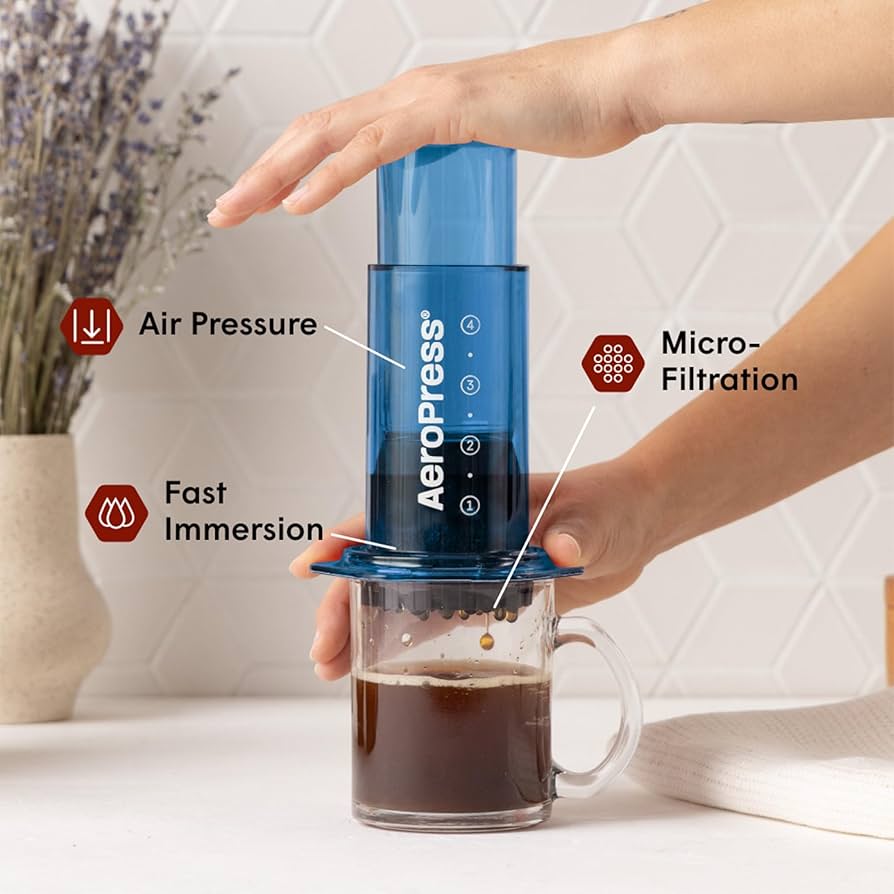 Amazon.com: AeroPress Clear Blue Coffee Press – 3 In 1 Brew